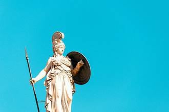A statue of Athena in Greece